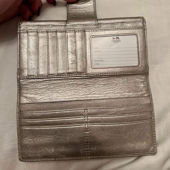 Coach Silver Turn Lock Wallet - Picture 4 of 9